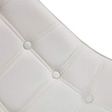 IDIMEX Lot de 4 chaises Alvaro pour Salle à Manger ou Cuisine avec 4 Pieds en métal Noir et Assise capitonnée, revêtement synthétique Blanc