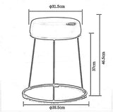 WXF Petit Tabouret Fer Art, Salon De Ménage Chambre Cuir Tabouret en Métal Tabouret Canapé Triangular Support Adulte Banc Tabouret Maquillage (Color : Brown)