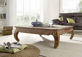 Table Basse 160x80cm - Bois Massif de Palissandre laqué - Inspiration Ethnique-Coloniale - Opium #634