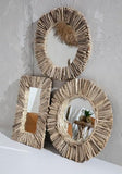 Bazar Bizar Bois flotté Encadré Miroir Naturel M