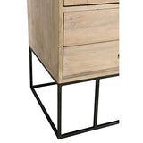 Armoire cannage en rotin tissé et bois de manguier