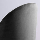 Chaise Ronde Velours Gris Clair