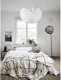 1yess Plume de la Lampe Nordique Chambre Natural Ended Moderne Simple Salle à Manger Chambre créative Plume de la Lampe (Couleur : Blanc, Taille : 60 x 60 cm) (Couleur : Blanc)