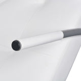 Tidyard Chaise Longue avec Coussin en Cuir Artificiel Construction Robuste 63,5 x 139 x 82 cm Blanc