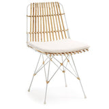 Kave Home - Chaise en rotin Ainisa avec Structure en Acier