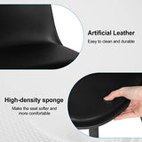WOLTU Chaises de Salle à Manger, Lot de 2, Chaise Rembourrée, Chaise de Cusine Scandinave, Chaise en Similicuir, Pieds en Métal, Noir BH360sz-2