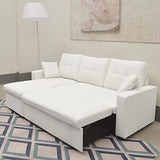 INTENSEDECO Canapé d'angle Convertible Cuero Blanc