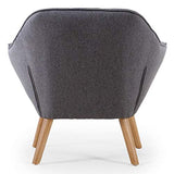 Paris Prix - Fauteuil Scandinave Matelassé taon 83cm Gris