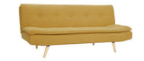 Miliboo Canapé Convertible scandinave 3 Places Jaune Moutarde Senso
