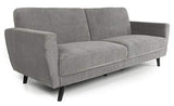 Menzzo Refresha Velours, Gris, Canapé : L220 x P86 x H86 cm