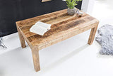FineBuy Table Basse Bois Massif Mangue Table de Salon 110 x 47 x 60 cm | Table d'appoint Style Maison de Campagne | Meubles en Bois Naturel | Table en Bois Massif Meubles en Bois Massif
