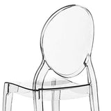 Menzzo Lot de 4 Chaises Salle Manger Plexi Transparent | Cuisine Salon ou Sejour | Diva |Design, Moderne et Confortable | Dimensions : L43 P52 x H89 cm