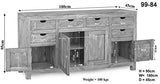 Long buffet - Bois massif d'acacia blanchi - NATURE WHITE #84