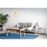 Miliboo Canapé scandinave 3 Places en Tissu Gris et Bois Clair Kate