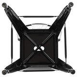 HOMCOM Lot de 4 tabourets de Bar Industriel avec Dossier Hauteur Assise 76,5 cm métal Noir