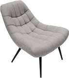 The Home Deco Factory Fauteuil Design incurvé en Tissu Camden
