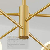 Lampe À Suspension E27 Moderne Décoration créative Salon Pendentif Lumière Fer forgé Pendante Lumière Boule De Verre Plafonnier Abat-Jour Blanc Bureau Cuisine Chambre À Manger bar Lustre