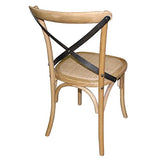 Boléro gg656 Chaises de salle à manger avec dossier en bois, naturel (Lot de 2)
