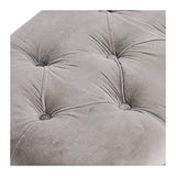 Pureday Siège Polly 2 Places Noble 4 Rouleaux Pliant Coton de Bois 83 x 43 x 40 cm Gris