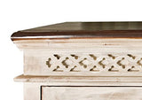 Vitrine - Bois Massif de manguier ciré (Blanc Antique) - Style Campagne Chic - Castle Antik #71