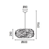 Faro - Suspension-Nido - Metal Marron/Rottin