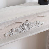 Rebecca Mobili Cheminee Decorative, Encadrement en Bois Blanc, Style Retro, pour Salon, Idees Maison - Dimensions: 99 x 104 x 21 cm (HxLxL) - Art. RE4865