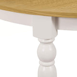 vidaXL Table de Salle à Manger Ronde Placage en Chêne Table à Manger Cuisine