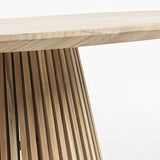 Générique Table à Manger Ronde 120 cm en Teck Massif Naturel Ariana - L 120 x l 120 x H 78