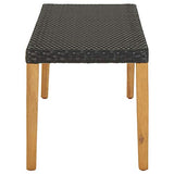 vidaXL Banc de Jardin 80 cm Résine tressée Noir