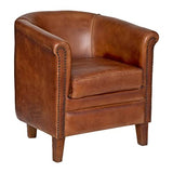 Fauteuil Valam - Cuir - Marron - Atmosphera créateur d'intérieur