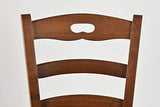 Tommychairs Chaise du Design - Set 2 chaises Savoie 38 pour la Cuisine et la Salle à Manger, avec Structure en Bois, Coleur Noix et Assise en Paille