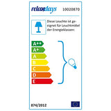 Relaxdays Lampe à suspensions style industriel Shabby luminaire de plafond métal diamètre 40,5 cm LED, doré