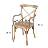 Biscottini Chaise Salle a Manger Bois 89x43x50 cm | Chaise bistrot Bois Made in Italy | Chaise Bois Finition Vintage | Chaise en rotin