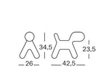 MagisMeToo Tabouret avec Surface Mate en polyéthylène Forme de Chien pour Enfant, Blanc, Small