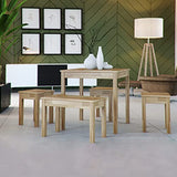 Krok Wood Table à Manger en chêne Tomas en Bois Massif (110 x 75 x 75 cm)