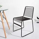 KOSMI.FR - Lot de 2 Chaises Noires Mates métal à barreaux Style Industriel FRIOUL
