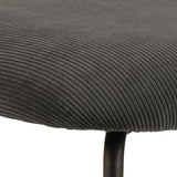 Marque Amazon - Movian Lot de 2 tabourets de bar, tissu Wind anthracite 40, grande, Noir Mat/Anthracite