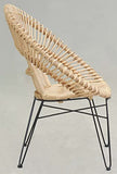 AUBRY GASPARD Fauteuil Soleil en rotin Naturel et métal