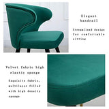 Chaise Design Scandinave,Métal Accueil Dossier Restaurant Simple Négocier Fauteuil En Tissu Velours Rétro (Color : Gray)