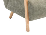 Vente-unique - Fauteuil en Tissu Vert et Bois JULOMO