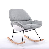 Wenzhihua Fauteuil à Bascule Fauteuil à Bascule Rocker Relax Chaise Longue Chaise inclinable Chaise de détente Confortable siège rembourré (Couleur : Gris, Taille : 90x74cm)