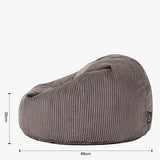 Icon Pouf Classique en Velours Côtelé Kingston, Pouf Poire Salon pour Adultes, Fauteuil Pouf
