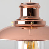 OMEE Et Métal Cuivre Poli Moderne en Verre du pêcheur Style Vintage Lanterne Easy Fit Plafond Lamp