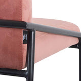 Damiware Lev Tabouret de Bar de qualité supérieure avec Housse en Velours (Velours Rose, 75 cm)
