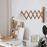 OOWOKS Applique Murale Rétro intérieur Lampe de Murale en Bois et Tissu avec Interrupteur, Lampe à Ciseaux à Bras télescopique réglable Lampe de Chevet Extensible Lampe de Lecture Murale Flexible E27