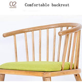 Tabourets de bar Chaise en Bois Massif, Tissu Coton/Polyuréthane, Éponge Haute Densité, Dossier Élargi, Structure en Bois Massif, Structure Monobloc, Restaurant, Fauteuil Lounge À La Maison