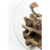 Kare Design - Table Basse Plateau Rond Pied Bois flotté Roots