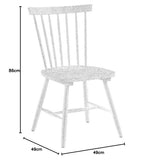 AC Design Furniture Susanne Chaises de salle à manger Lot de 2, H: 86 x l: 50,5 x L: 49,5 cm, Blanc, Bois, 2 pc