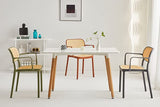 Kosmi - Chaise de Salle à Manger Noire au Style Vintage avec accoudoirs
