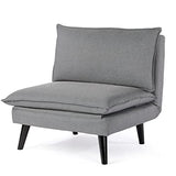 Vesgantti Canapé-Lit Convertible 1 Place, Fauteuil Chauffeuse 1 Place, 6 Positions Pliant, Grand Confort, pour Salon/Bureau/Chambre/Appartement/Petit Espace, Tissu Gris